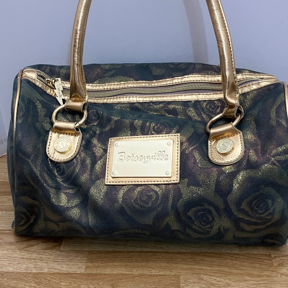 Betseyville Metallic Floral Satchel